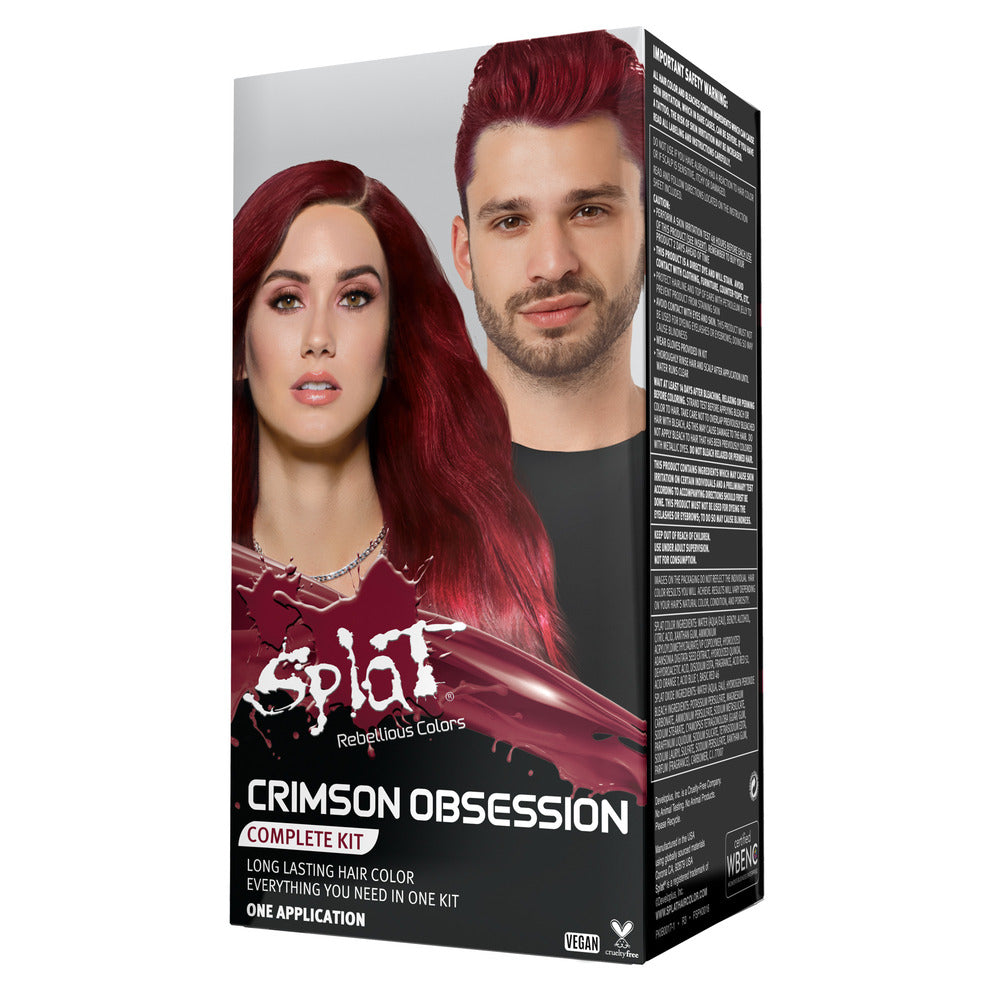 Crimson Obsession: Original Crimson Semi-Permanent Hair Dye Complete Kit with Bleach