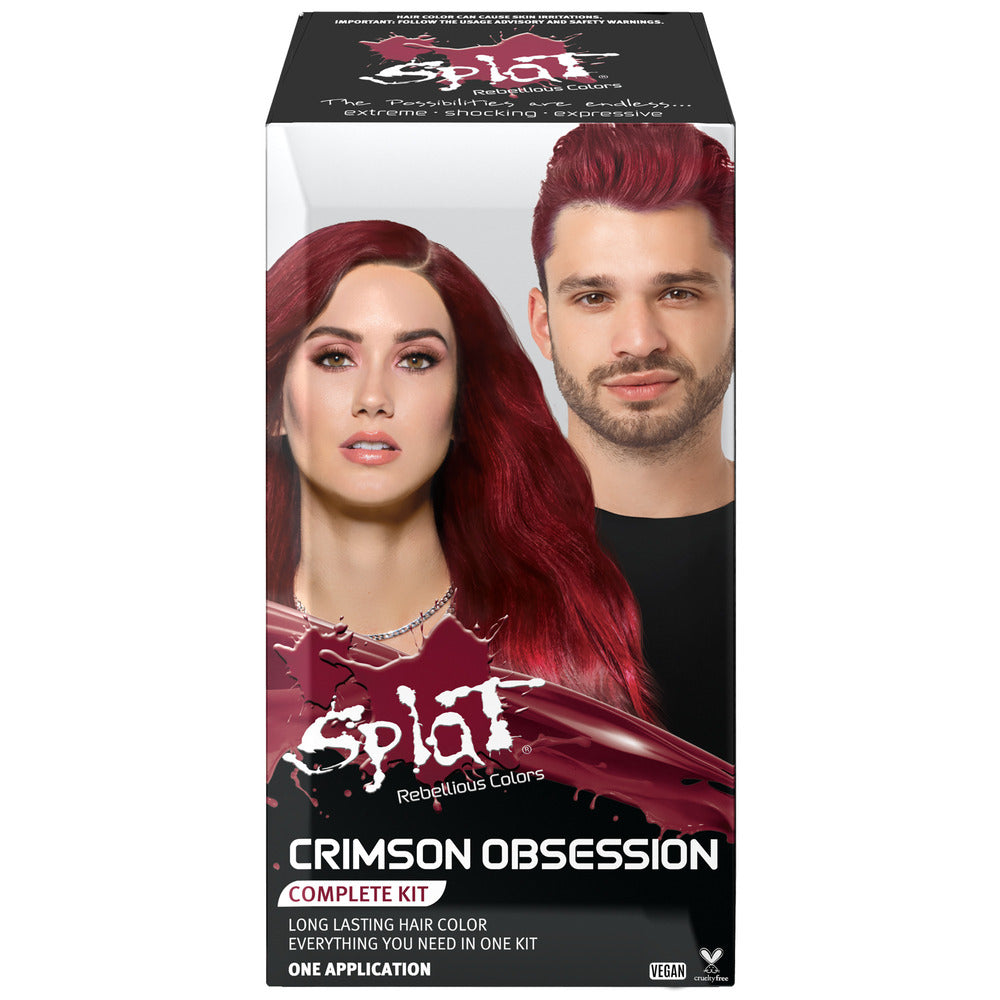 Crimson Obsession: Original Crimson Semi-Permanent Hair Dye Complete Kit with Bleach