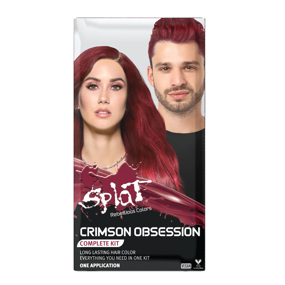 Crimson Obsession: Original Crimson Semi-Permanent Hair Dye Complete Kit with Bleach