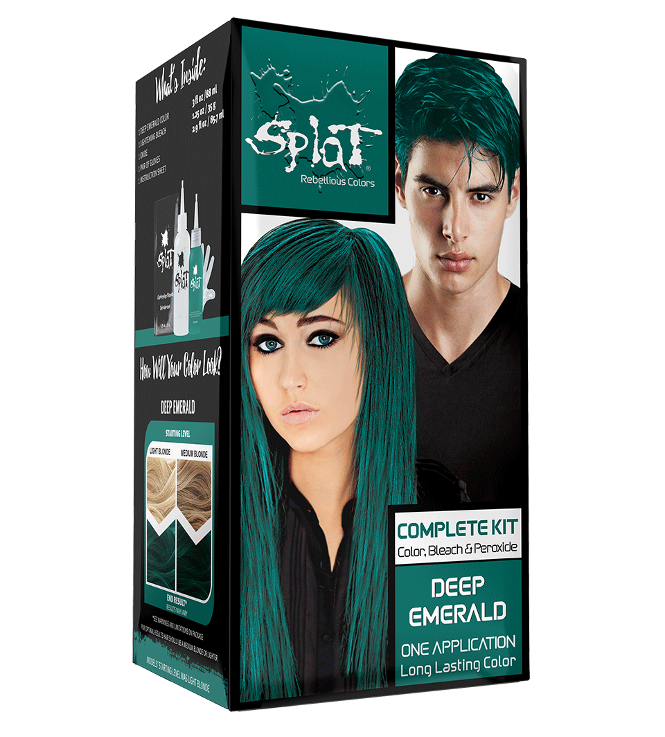 Deep Emerald: Original Emerald Green Semi-Permanent Hair Dye Complete Kit with Bleach