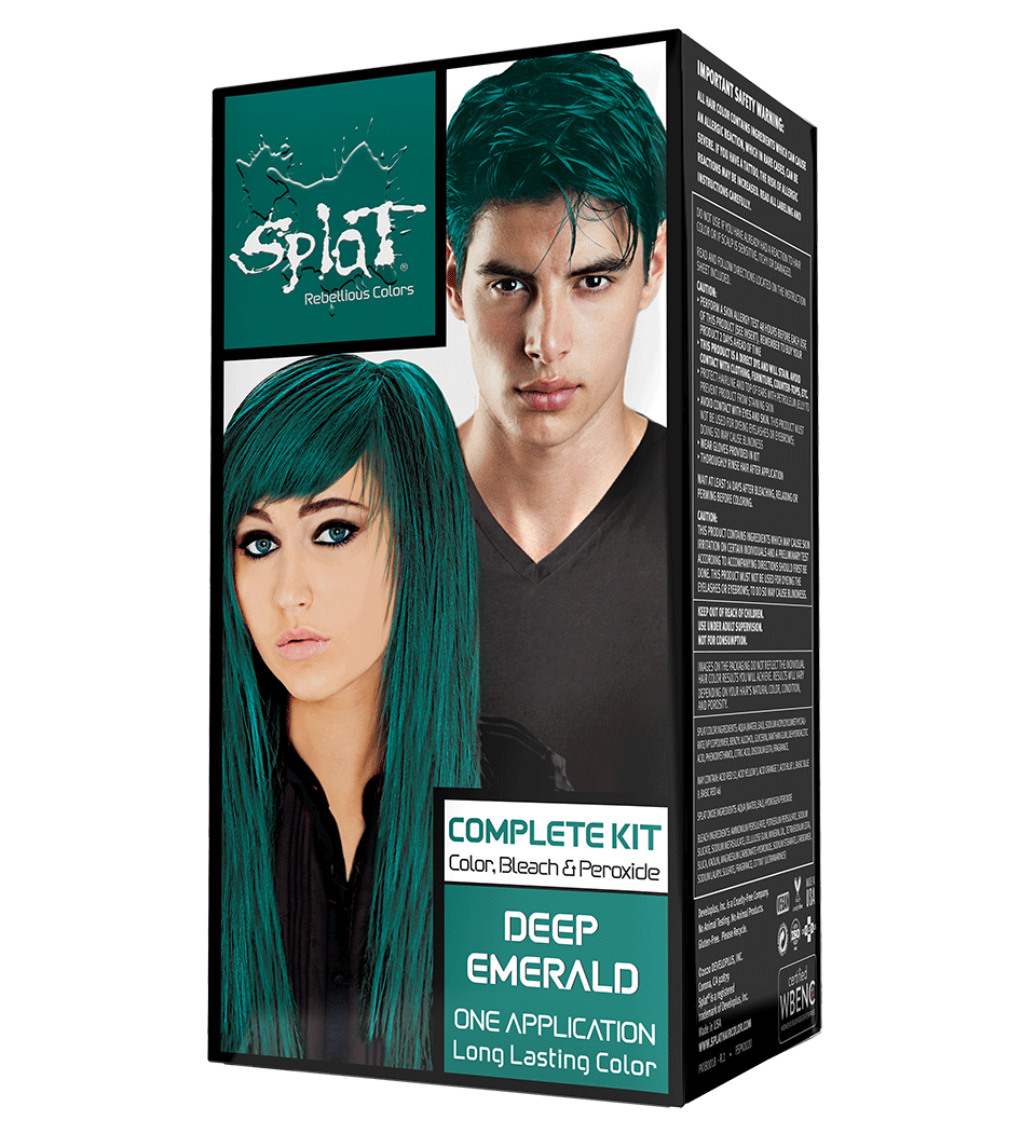 Deep Emerald: Original Emerald Green Semi-Permanent Hair Dye Complete Kit with Bleach