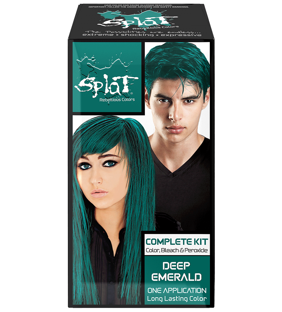 Deep Emerald: Original Emerald Green Semi-Permanent Hair Dye Complete Kit with Bleach