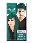 Deep Emerald: Original Emerald Green Semi-Permanent Hair Dye Complete Kit with Bleach