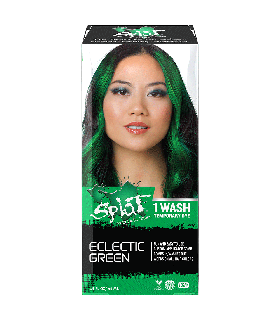 Color de cabello temporal (1 lavado), 1 oz - (Verde ecléctico)