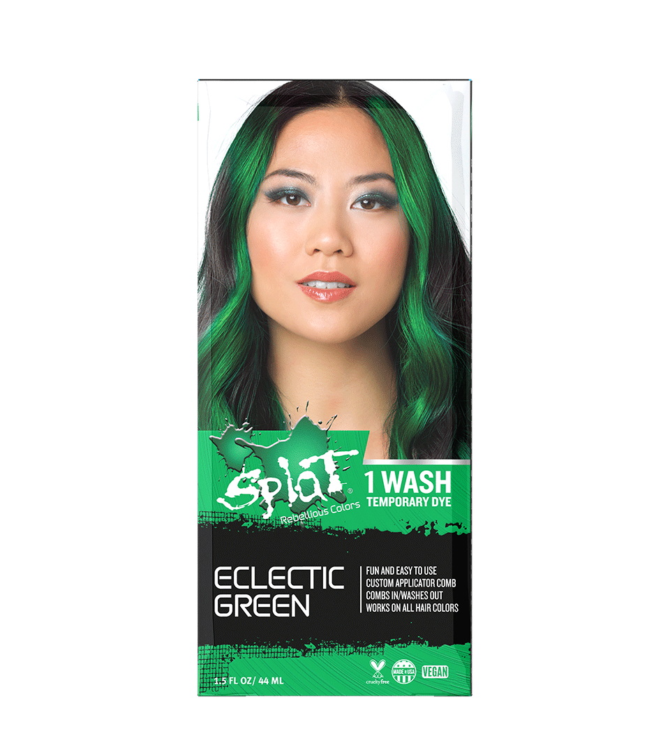 Color de cabello temporal (1 lavado), 1 oz - (Verde ecléctico)