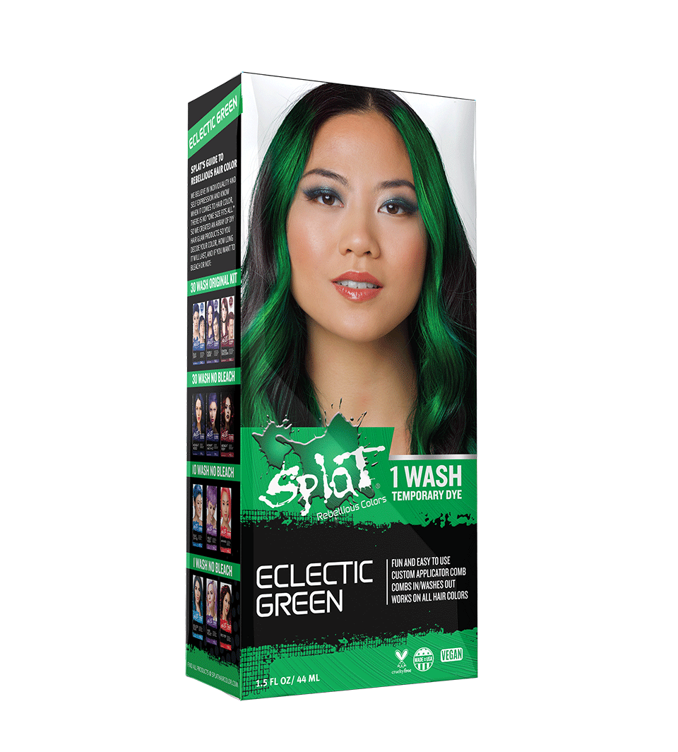 Color de cabello temporal (1 lavado), 1 oz - (Verde ecléctico)