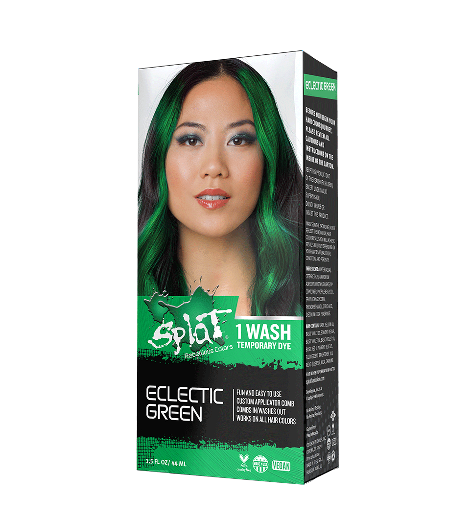 Color de cabello temporal (1 lavado), 1 oz - (Verde ecléctico)