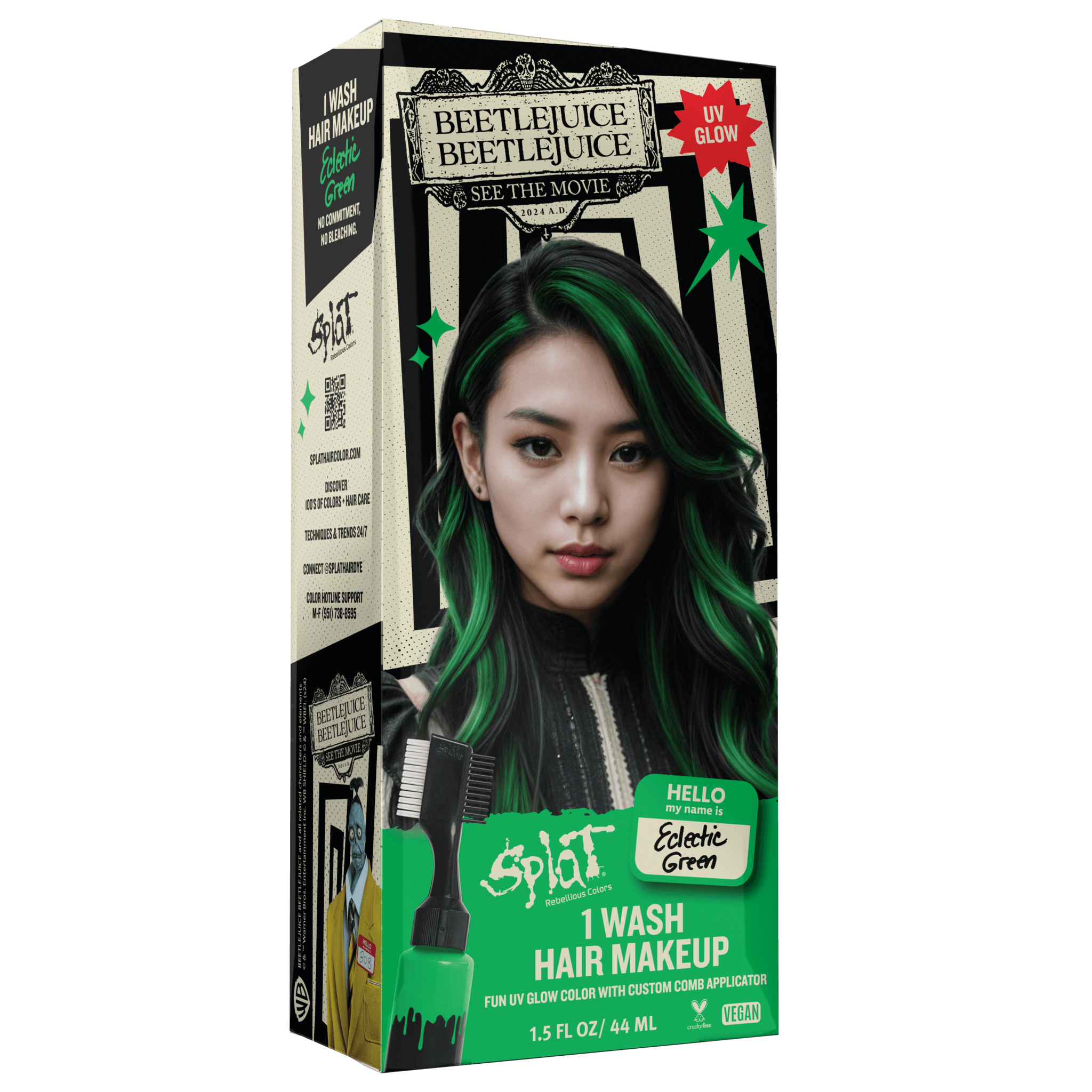 Beetlejuice Beetlejuice Eclectic Green - One-Wash Temporary Hair Dye