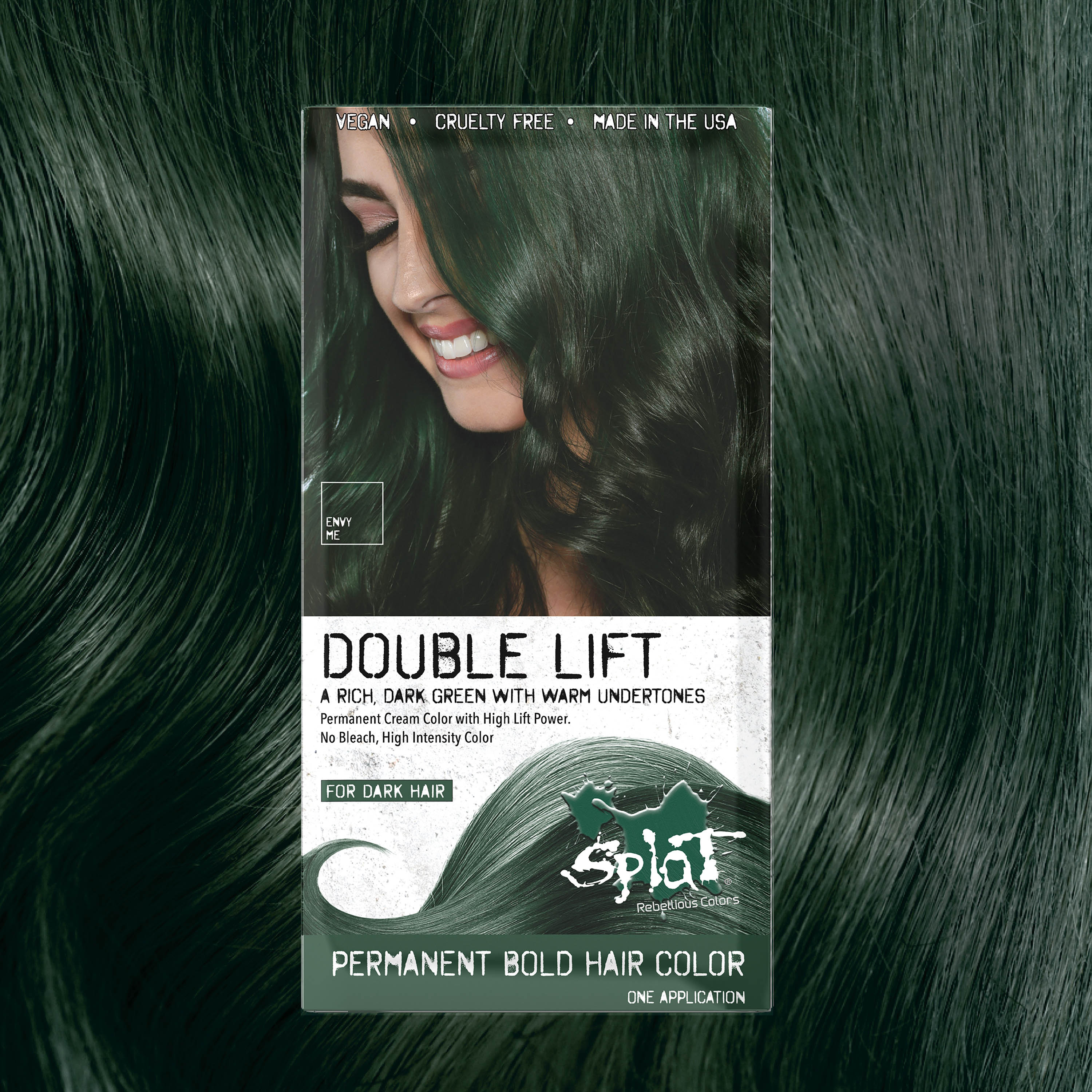 Envy Me: Permanent Green Hair Dye For Dark Hair