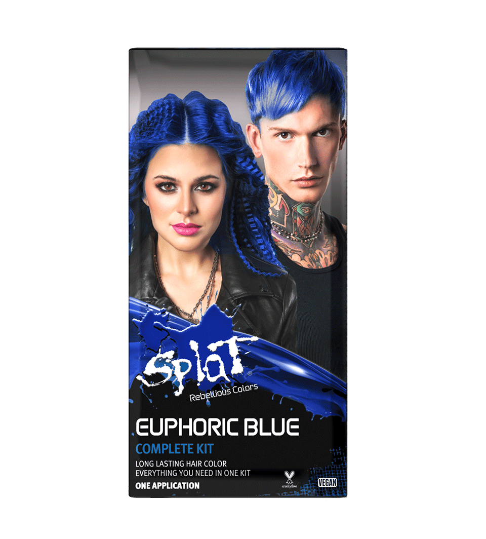 Euphoric Blue: Original Loud Blue Semi-Permanent Hair Dye Complete Kit with Bleach