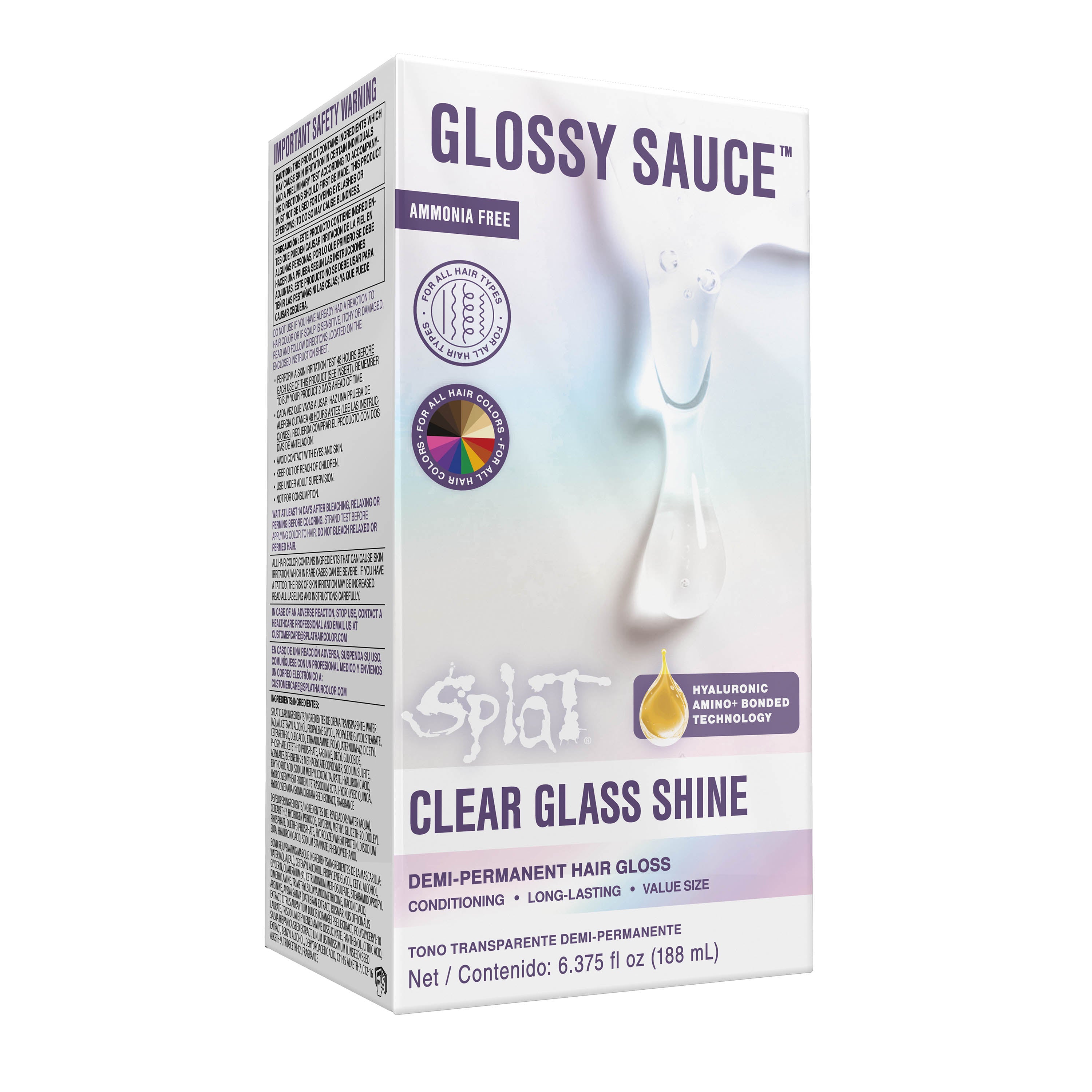 Splat Glossy Sauce™ Demi-Permanent Clear Gloss Hair Color
