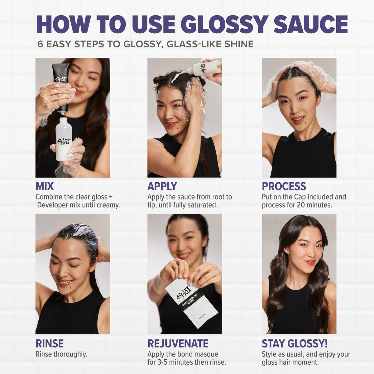 Splat Glossy Sauce™ Demi-Permanent Clear Hair Gloss – Splat Hair Color