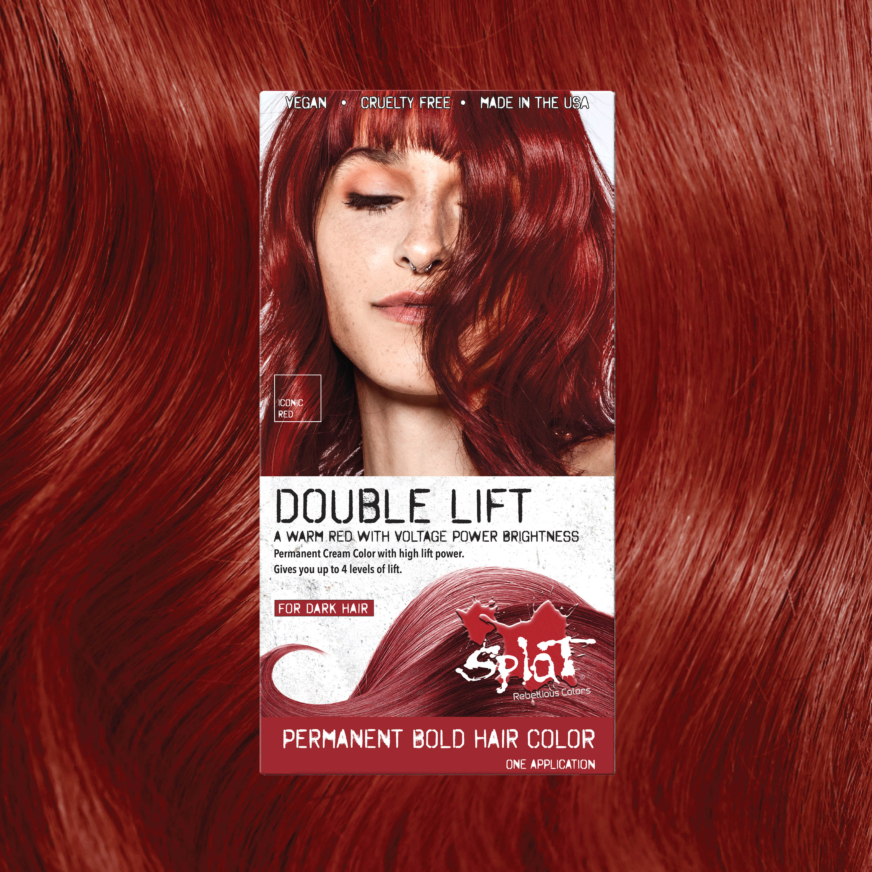 Iconic Red: Permanent Warm Red Hair Dye For Dark Hair