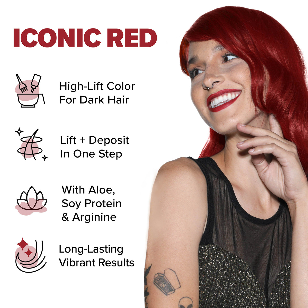Iconic Red: Warm Red Hair Dye For Dark Hair | Splat Hair Color