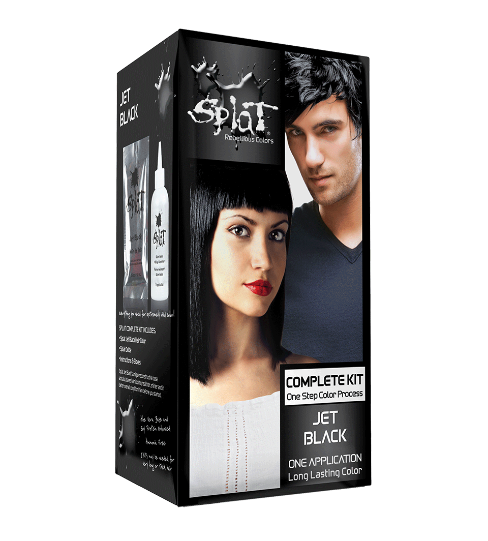 Jet Black No Bleach Permanent Hair Dye Complete Kit