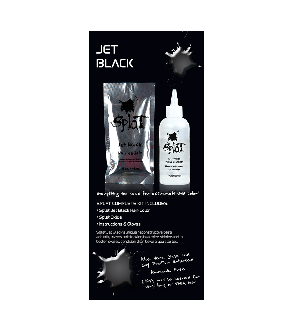 Jet Black No Bleach Permanent Hair Dye Complete Kit