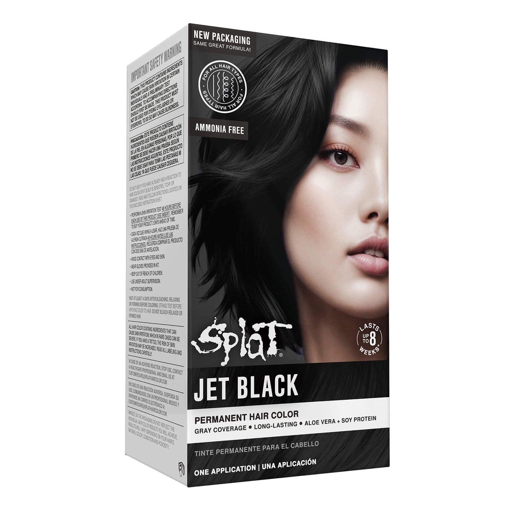 Jet Black Permanent Hair Dye Complete Kit