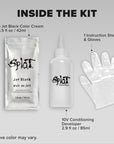 Jet Black Permanent Hair Dye Complete Kit