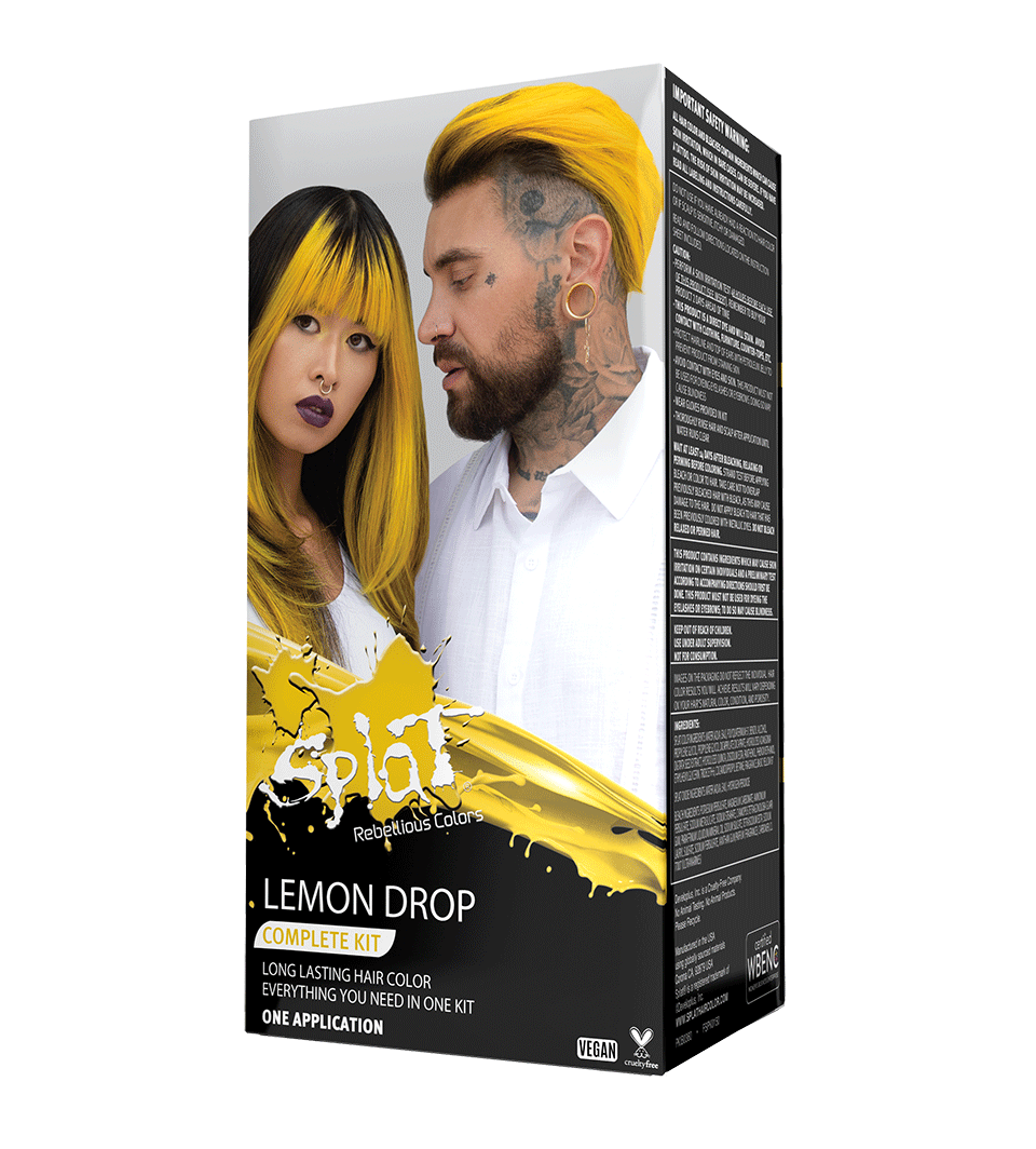 Lemon Drop: Yellow Semi-Permanent Hair Dye Kit | Splat Hair Color