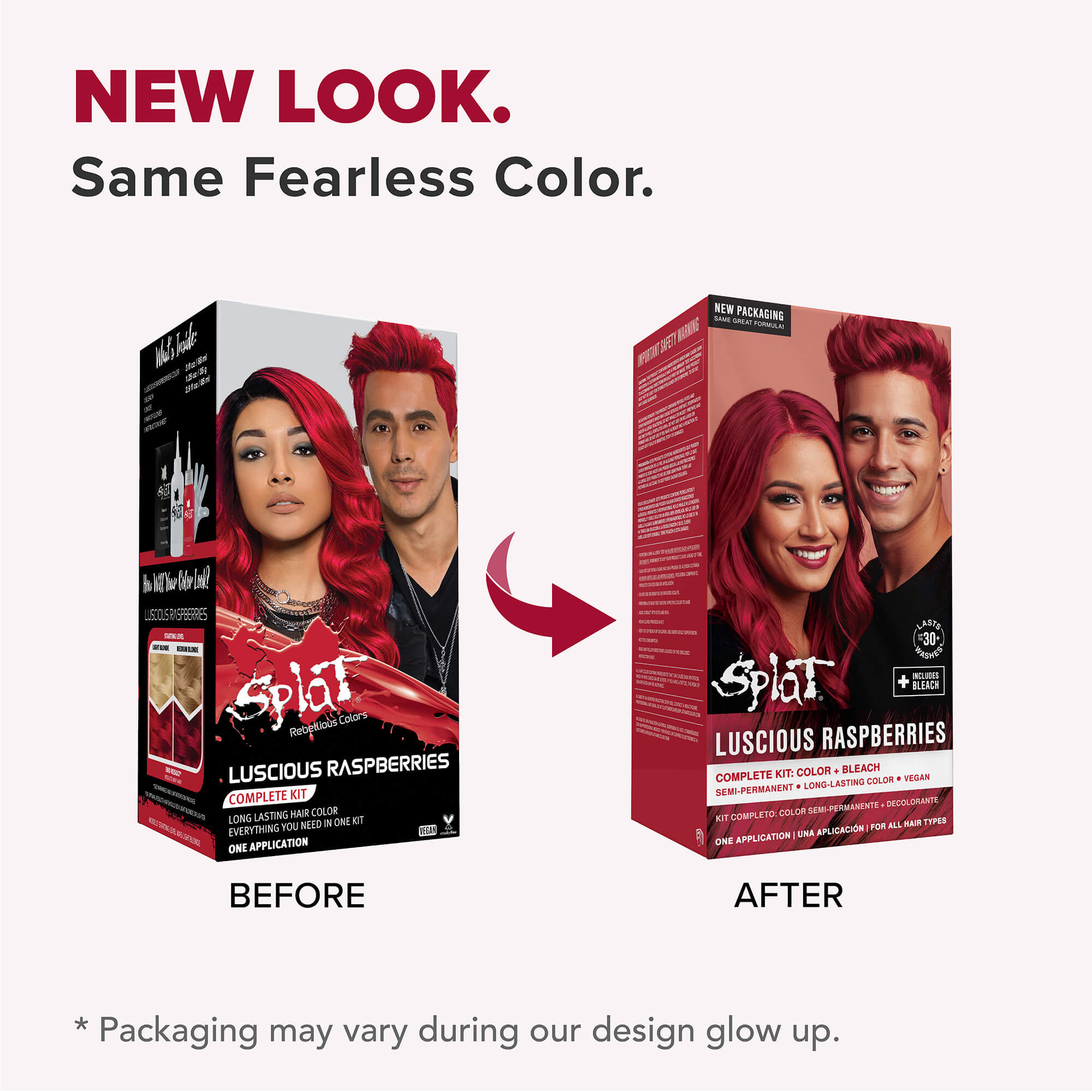 Luscious Raspberries: Raspberry Red Semi-Permanent Hair Dye Kit | Splat ...