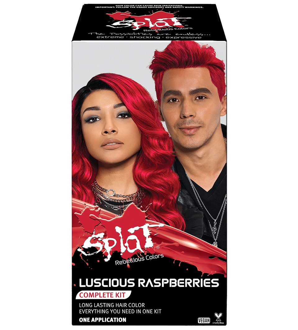 Luscious Raspberries: Original Raspberry Red Semi-Permanent Hair Dye Complete Kit with Bleach