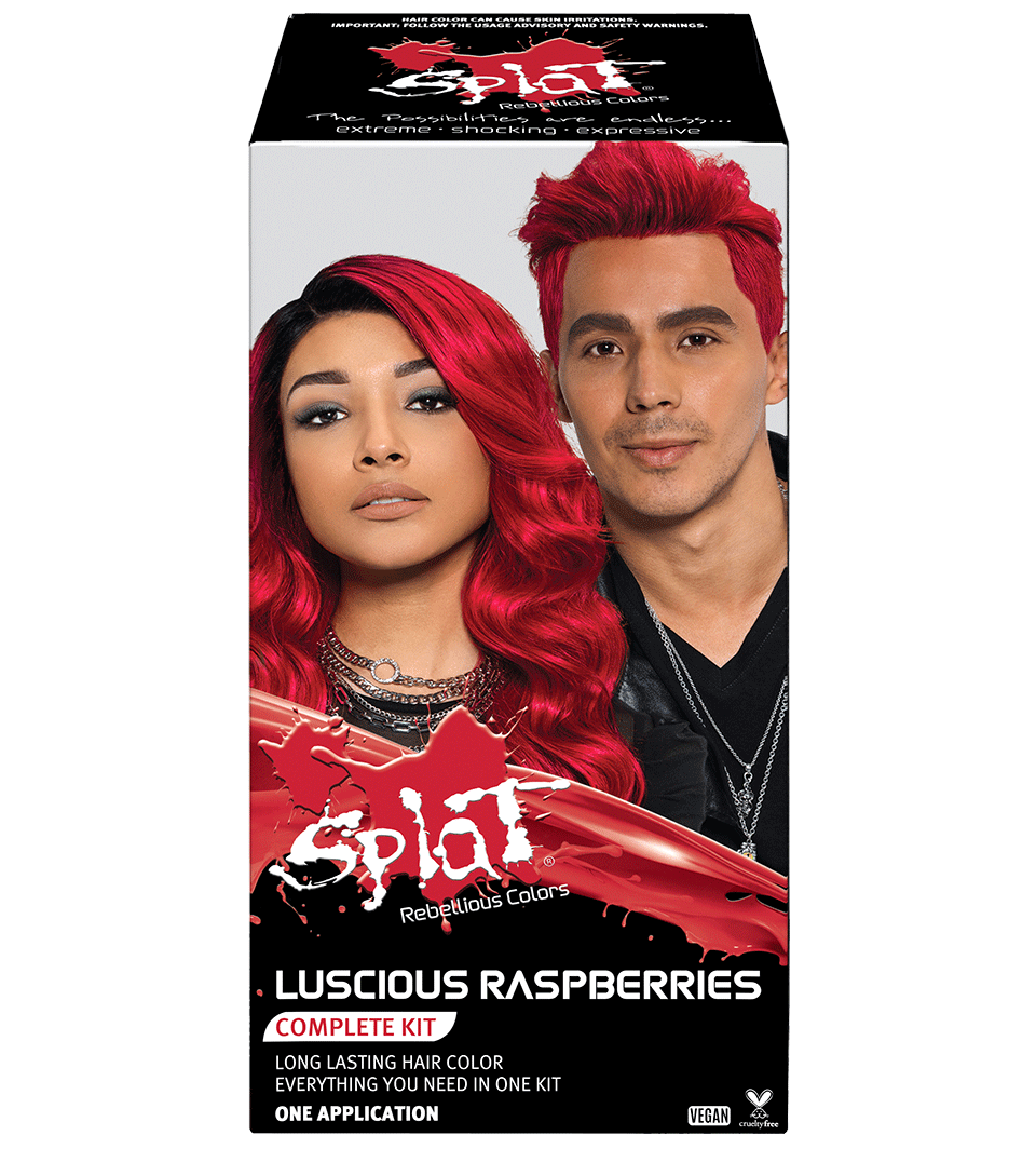 Luscious Raspberries: Raspberry Red Semi-Permanent Hair Dye Kit | Splat ...