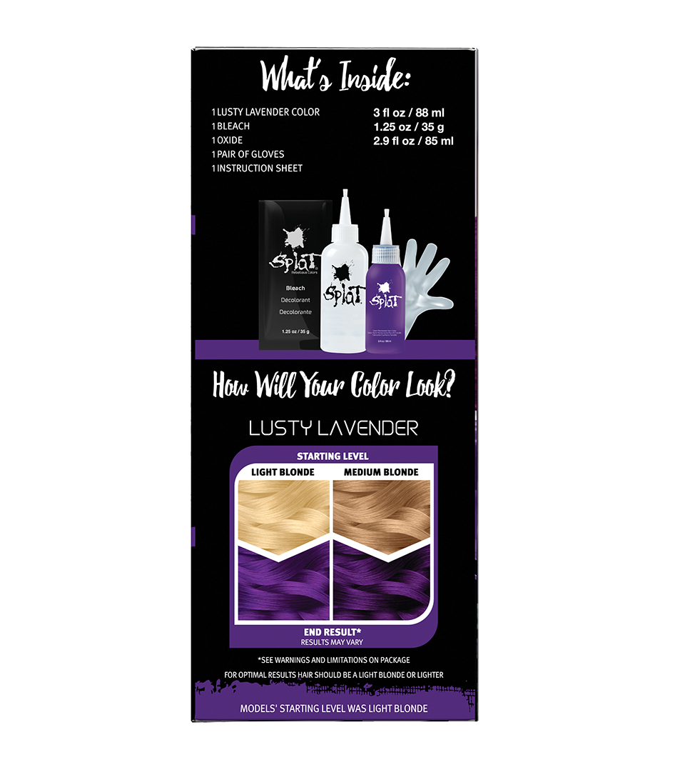 Lusty Lavender: Original Lavender Semi-Permanent Hair Dye Complete Kit with Bleach