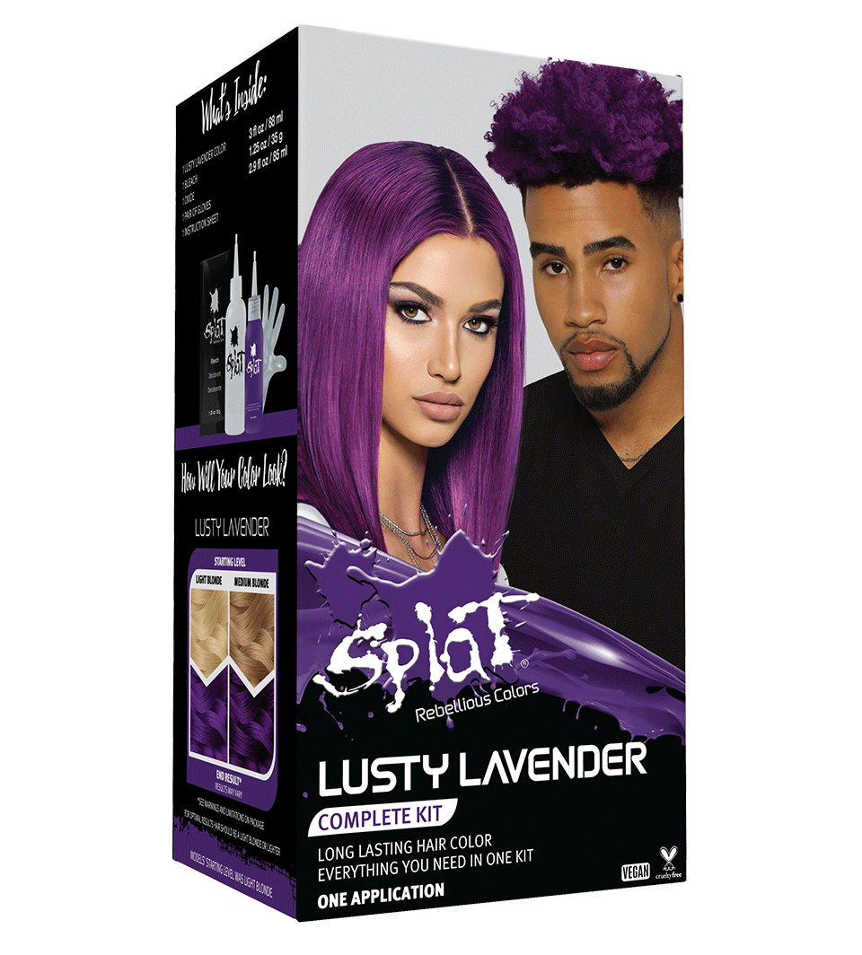 Lusty Lavender: Original Lavender Semi-Permanent Hair Dye Complete Kit with Bleach