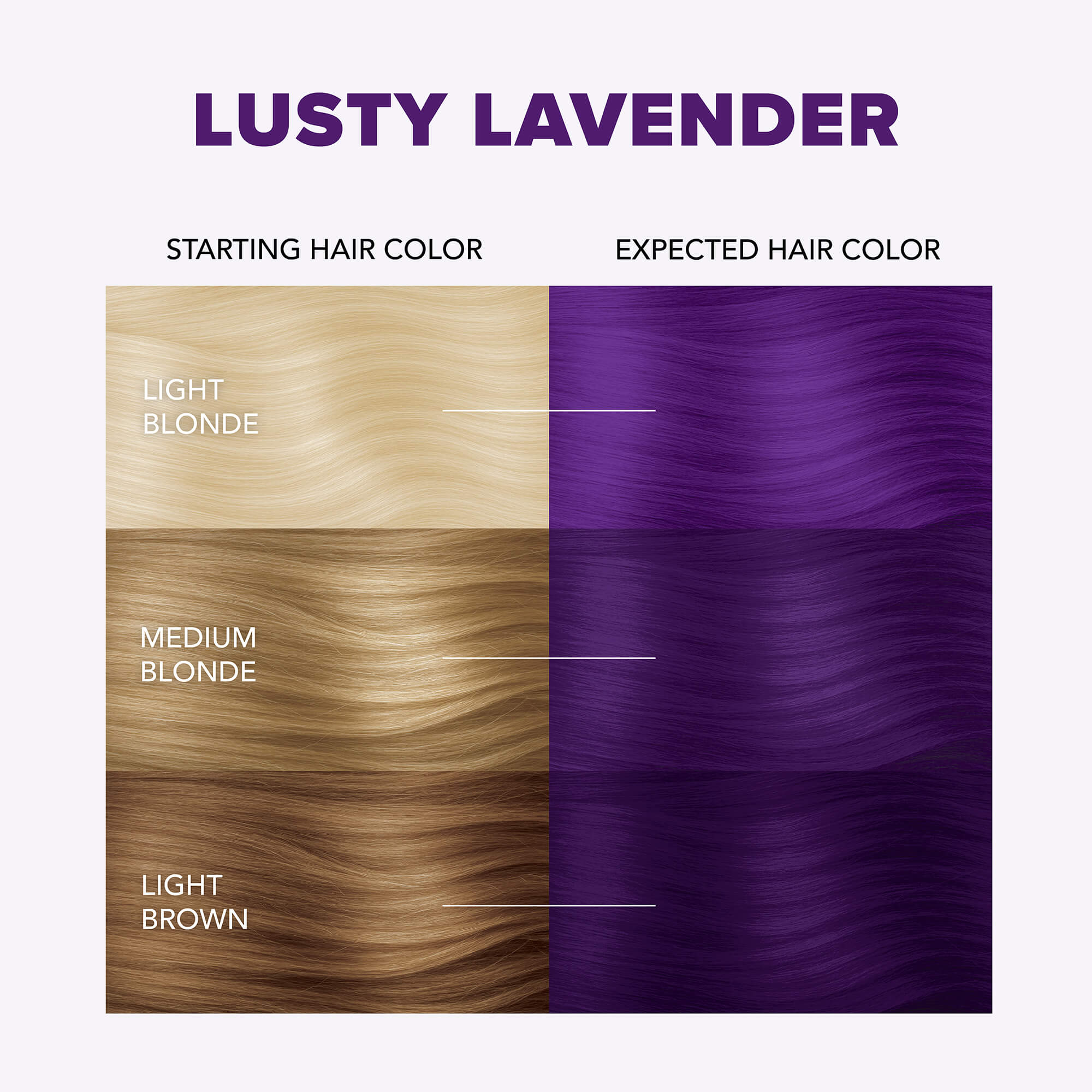 Lusty Lavender: Original Lavender Semi-Permanent Hair Dye Complete Kit with Bleach