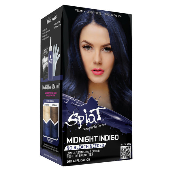 Midnight Indigo No Bleach Purple Semi-Permanent Hair Dye Kit