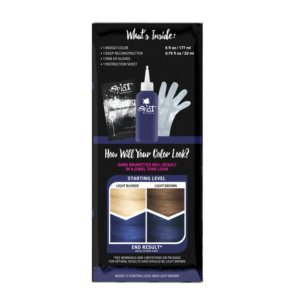 Midnight Indigo No Bleach Purple Semi-Permanent Hair Dye Kit