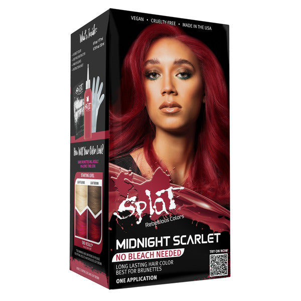 Midnight Scarlet No Bleach Red Semi-Permanent Hair Dye Kit