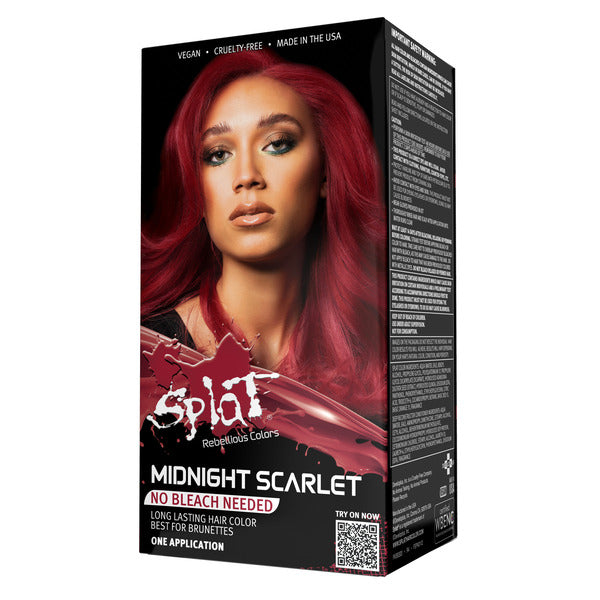 Midnight Scarlet No Bleach Red Semi-Permanent Hair Dye Kit