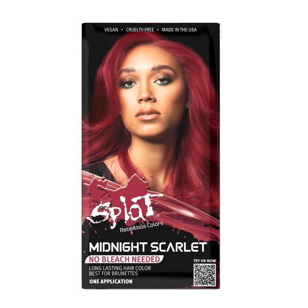 Midnight Scarlet No Bleach Red Semi-Permanent Hair Dye Kit