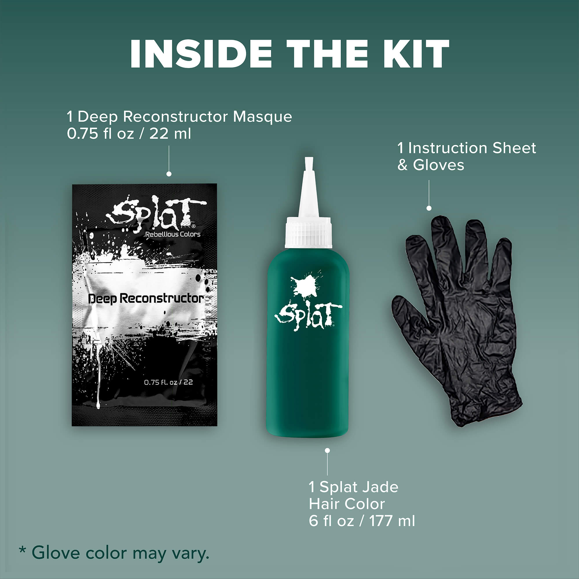 Midnight Jade No Bleach Green Semi-Permanent Hair Dye Kit