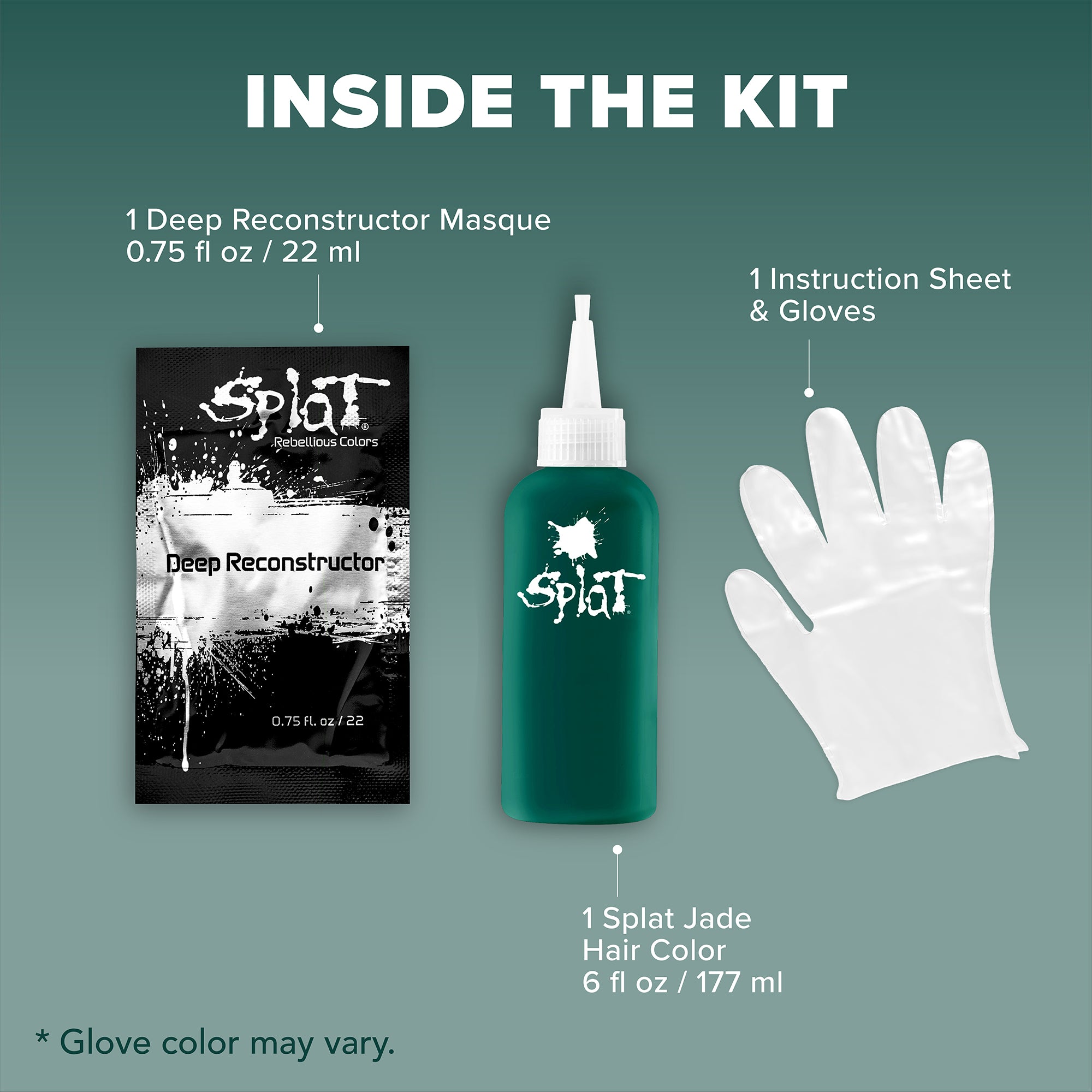 Midnight Jade No Bleach Green Semi-Permanent Hair Dye Kit