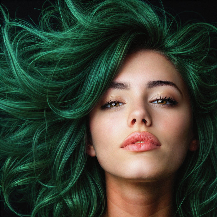 Midnight Jade No Bleach Green Semi-Permanent Hair Dye Kit