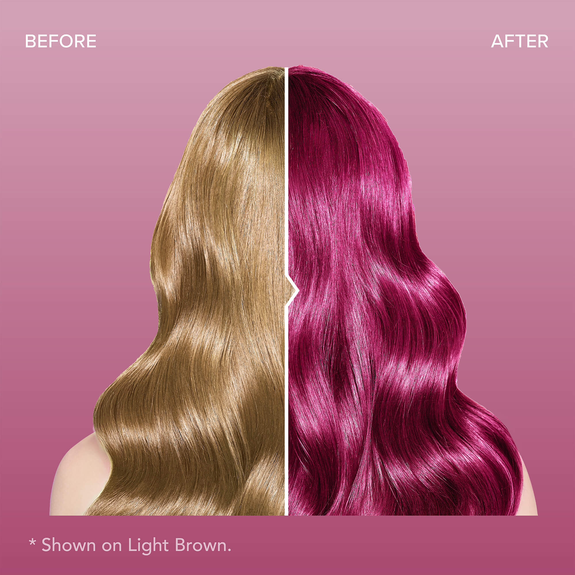 Midnight Magenta No Bleach Pink Semi-Permanent Hair Dye Kit