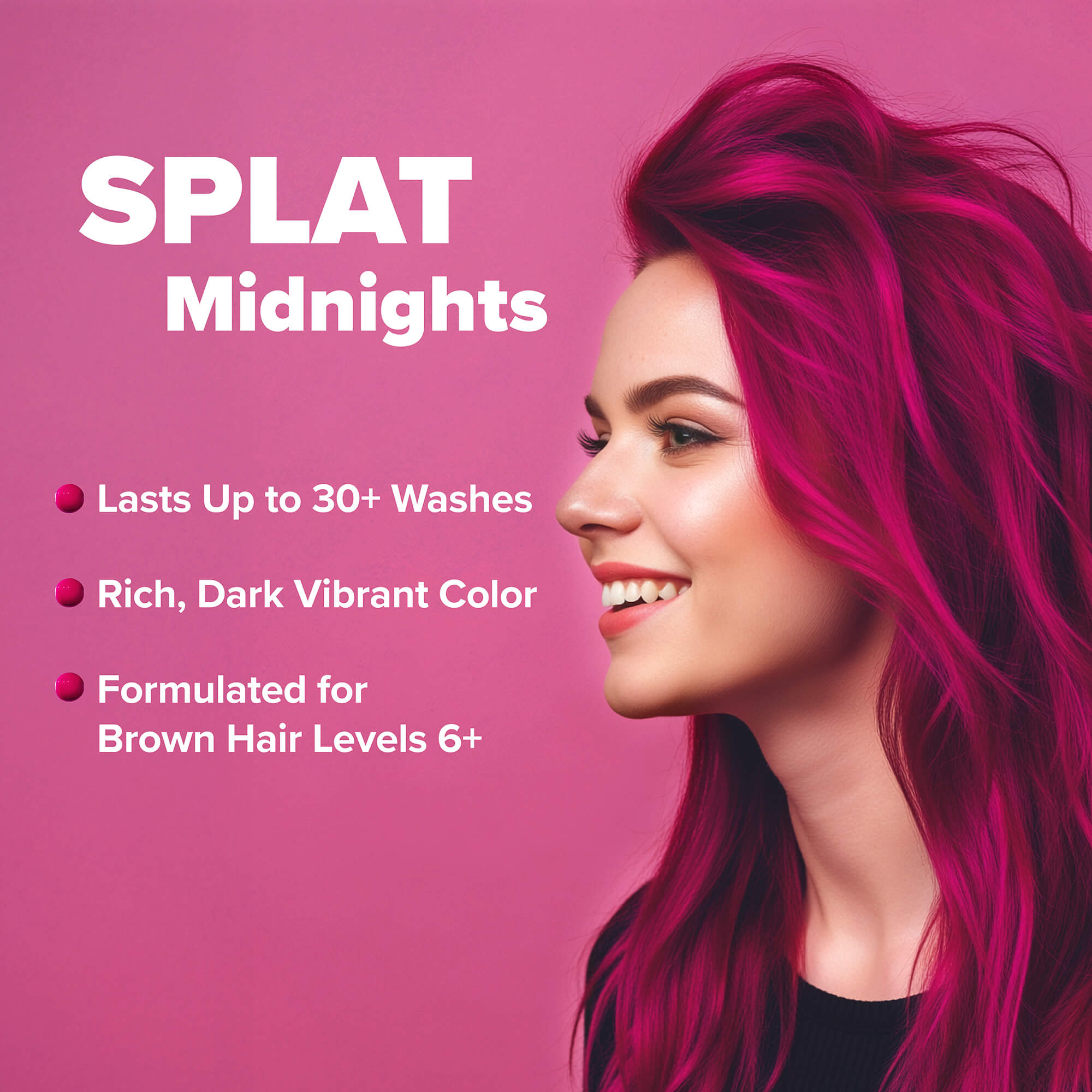 Midnight Magenta No Bleach Pink Semi-Permanent Hair Dye Kit