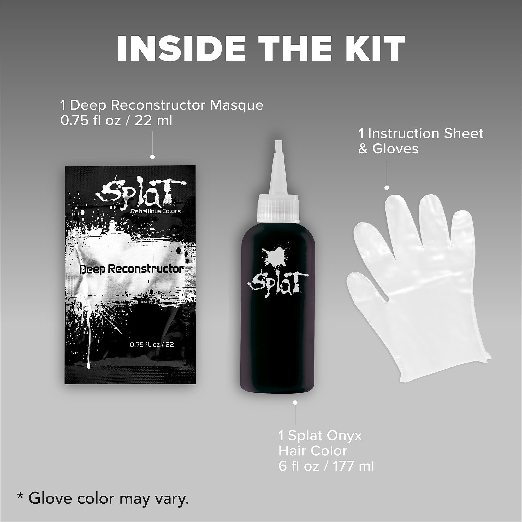 Midnight Onyx No Bleach Black Semi-Permanent Hair Dye Kit