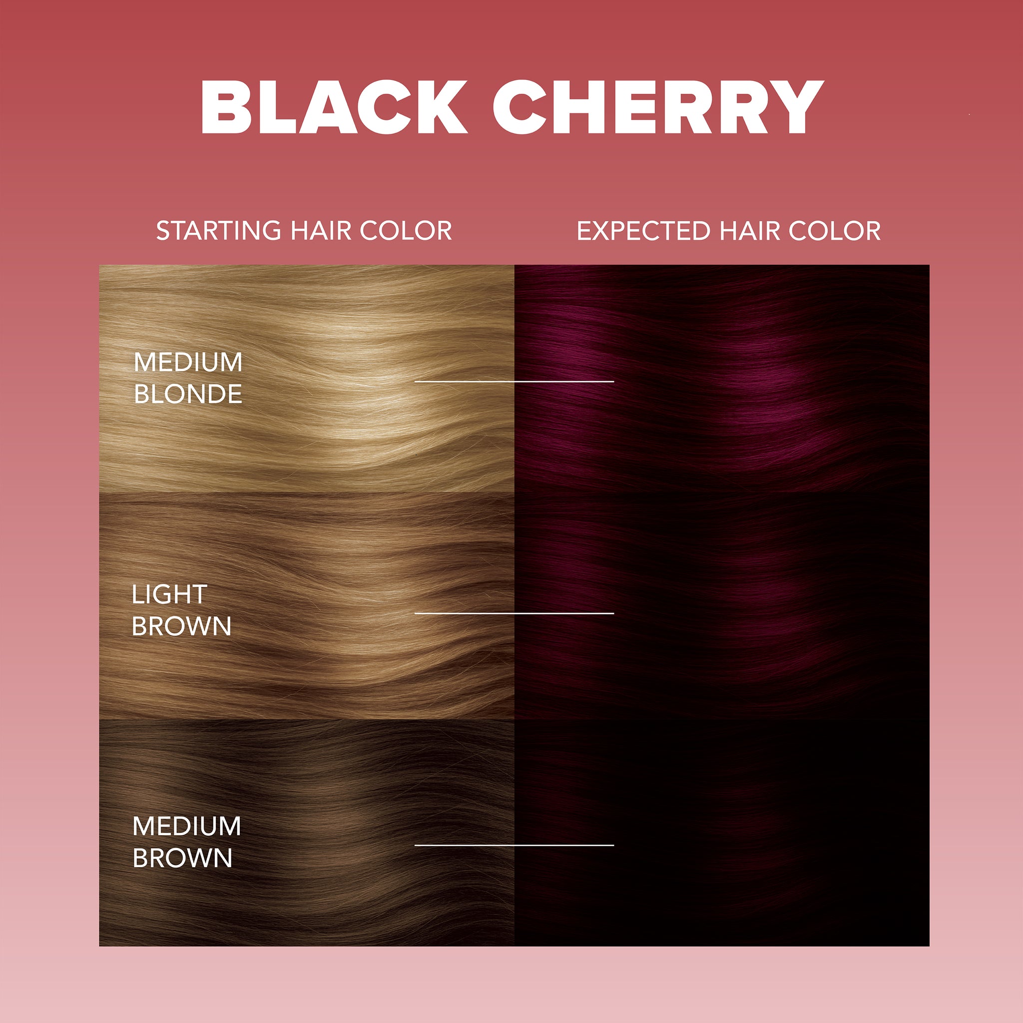 Midnight Black Cherry Semi-Permanent Cherry Red with Violet Mahogany Undertones