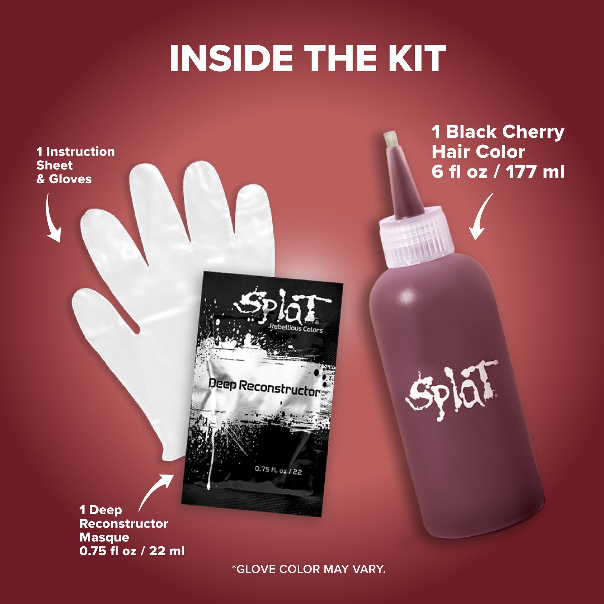 Midnight Black Cherry Semi-Permanent Cherry Red with Violet Mahogany Undertones