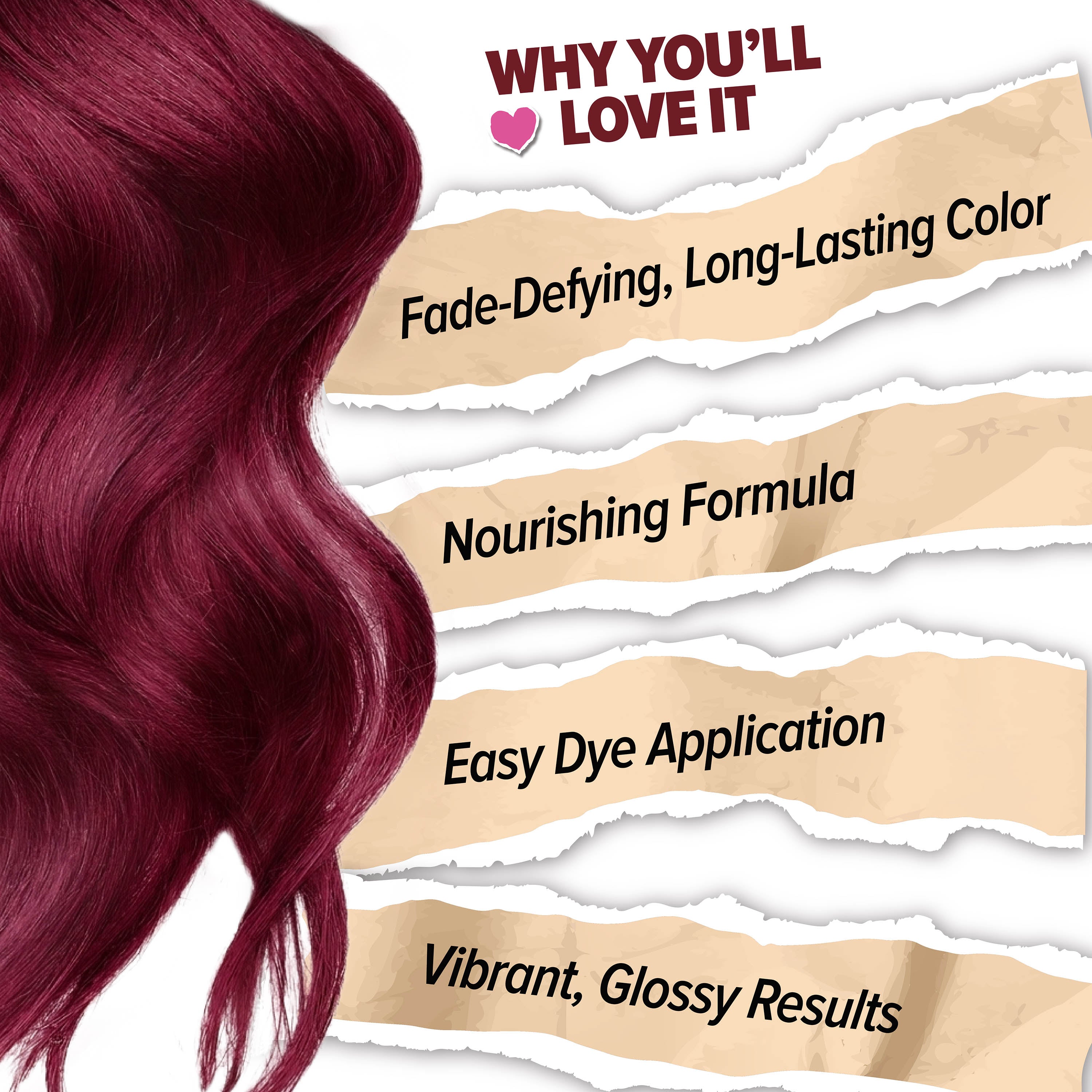 Midnight Claret No Bleach Borgoña (Claret) Kit de tinte capilar semipermanente