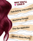 Midnight Black Cherry Semi-Permanent Cherry Red with Violet Mahogany Undertones