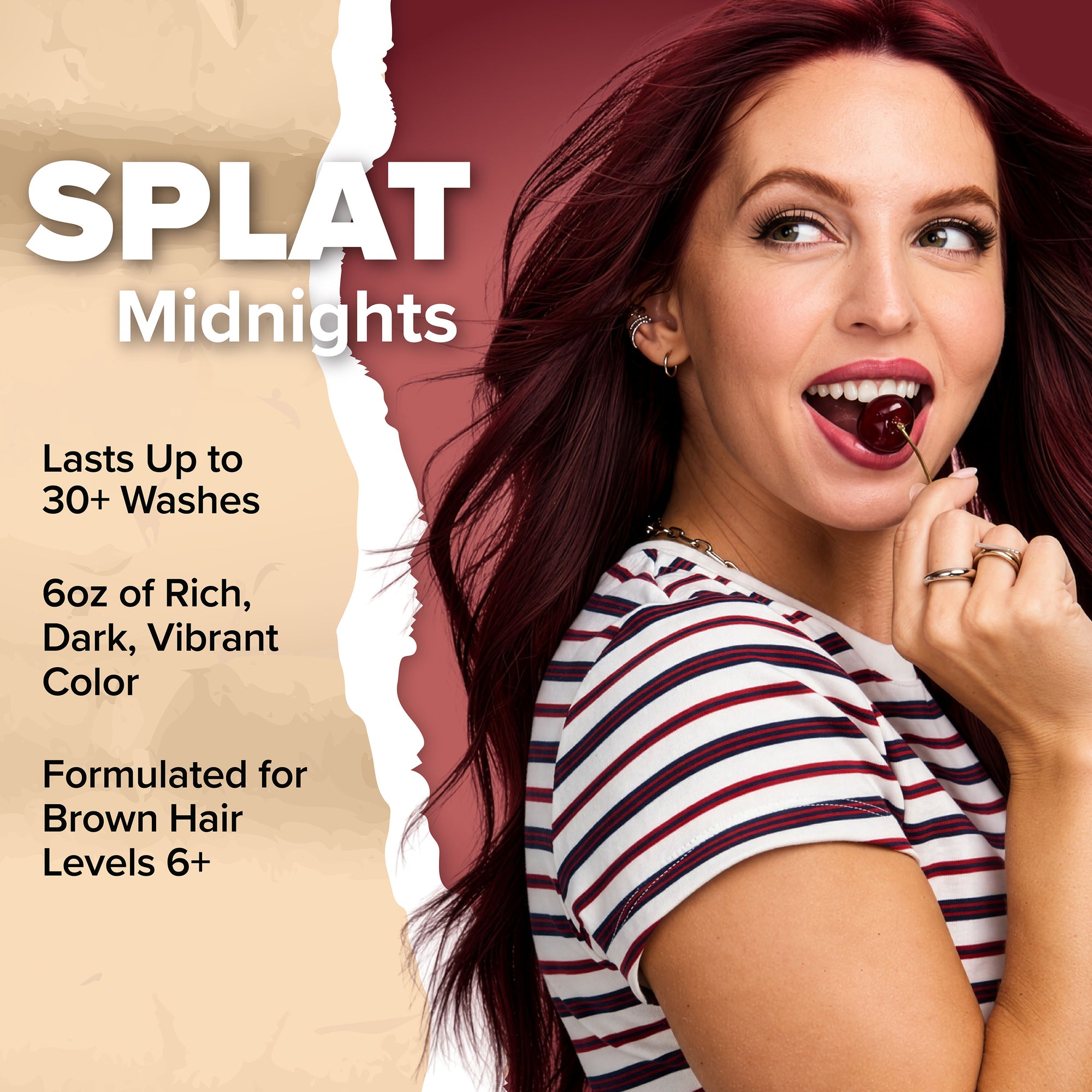 Midnight Black Cherry Semi-Permanent Cherry Red with Violet Mahogany Undertones
