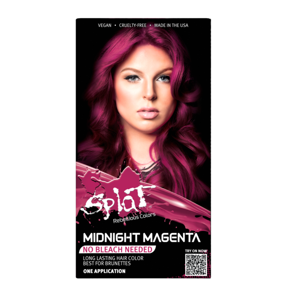 Midnight Magenta No Bleach Pink Semi-Permanent Hair Dye Kit