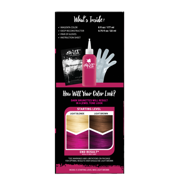 Midnight Magenta No Bleach Pink Semi-Permanent Hair Dye Kit