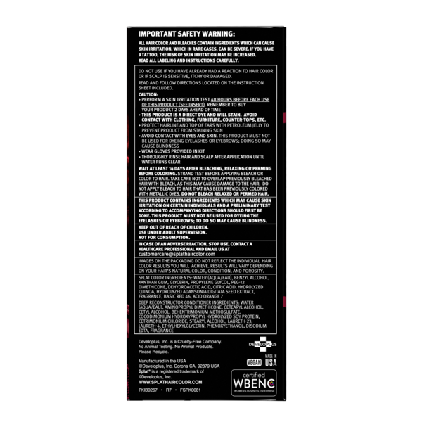 Midnight Ruby Midnight Ruby: No Bleach Dark Red Semi-Permanent Hair Dye | Splat Hair ...