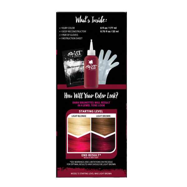 Midnight Ruby No Bleach Dark Red Semi-Permanent Hair Dye Kit