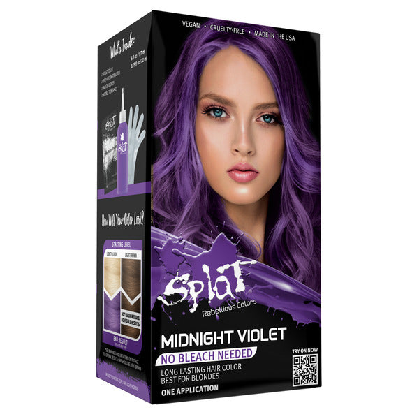 Kit de tinte capilar semipermanente violeta sin lejía Midnight Violet